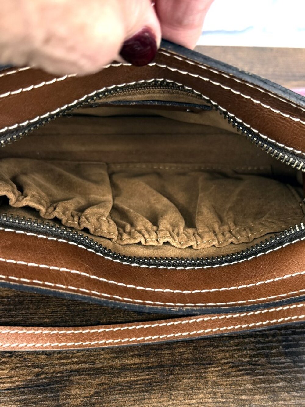 Patricia Nash Apricale Antique Rose Leather Floral Purse - Shoulder/Wristlet - Picture 7 of 7